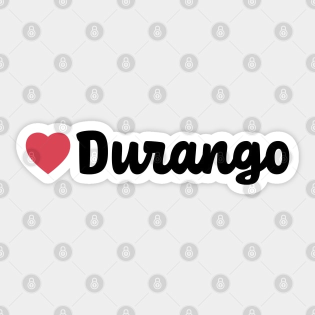 Durango Mexico Heart Script Sticker by modeoftravel